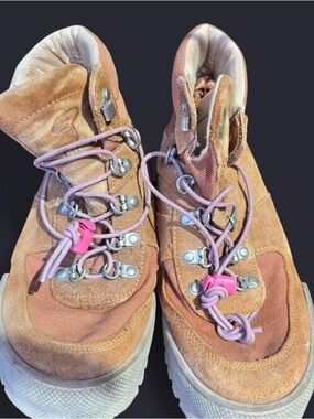 Caramel Brown Hiking Boots Desert